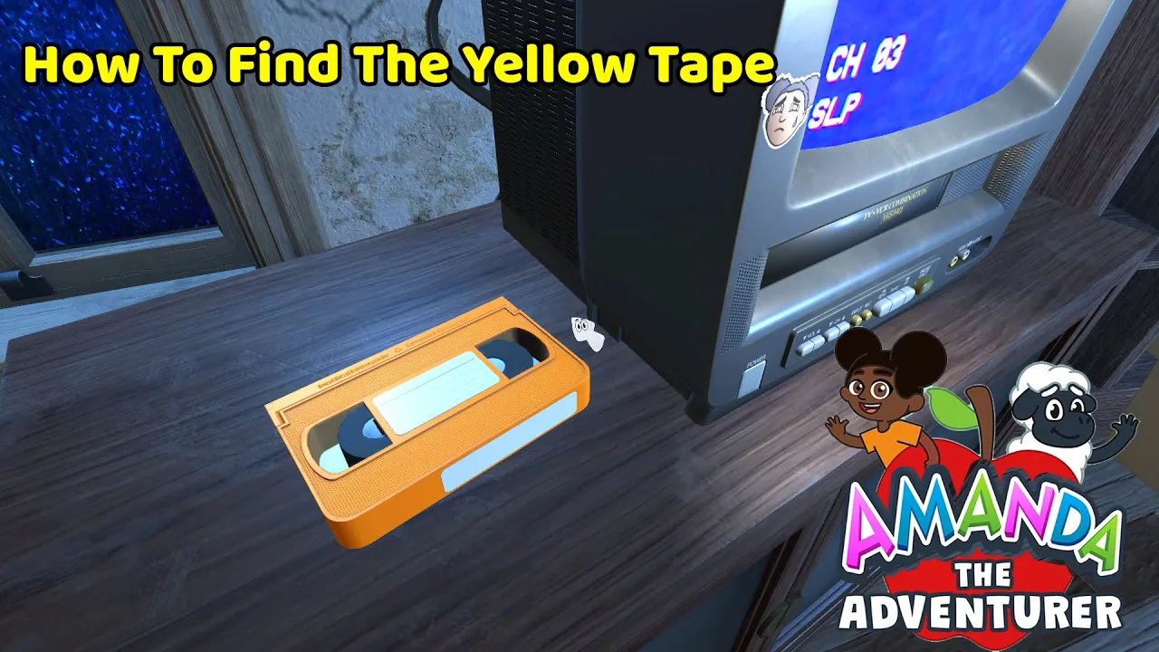 How To Find Yellow Tape In Amanda The Adventurer ?