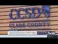CCSD announces new start times for next school year high school to start later