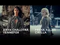 THE WITCHER Ciri Freya Allan i Yennefer Anya Chalotra on season 2 of the series
