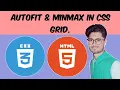 Css Tutorial 27 Auto-fit Min-max in Css Grid Coding PRO