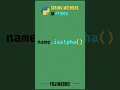 isalpha string method in python