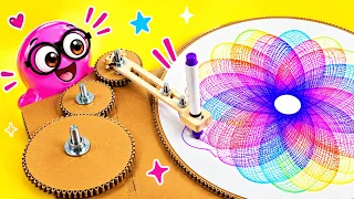 🤯 Incredible Self-Drawing Cardboard Machine! 🎨 DIY Moving Art