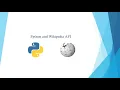 Python - Pull Data From Wikipedia using its API easy code