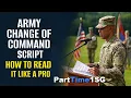 Army Change of Command Script I Example Reading