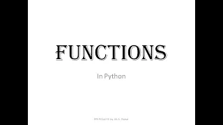 Python Function Part 5