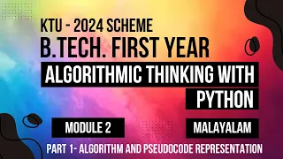 KTU BTECH 2024 First Semester - Algorithmic Thinking with Python