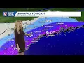 Nor easter impacts in Maine on Monday