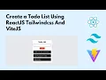 Create a Todo list using React Tailwindcss and ViteJS
