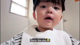 Yoojun looks like a miniature version of Uncle Yeonjun.😂 #yoojun #baby #babyyoojun #txt #yeonjun 