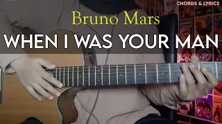 Download When I Was Your Man - Bruno Mars | Easy guitar tutorial with chords lyrics | guitar play along MP3