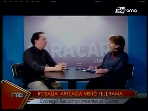Rosalía Arteaga visitó Telerama entrega reconocimiento al Canal