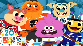 When We Play Hockey 🏒 | Super Simple Songs & ‪@NHL Hockey Song for Kids