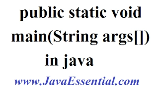 public static void main String args in Java with example