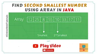 How To Find Second Smallest Number In Just 5 Minutes Using Array In Java