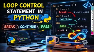 Lecture 15 Loop Control Statemen in Python Break Continue Pass Statements in Python Hinglish