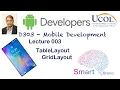 Lecture 03 - TableLayout and GridLayout