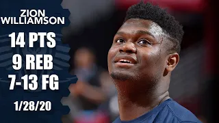 Zion Williamson Records 14 Points And 9 Rebounds In Pelicans Vs Cavaliers 2019 20 NBA Highlights 