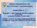 LECTURE 39 UNIT 4 PL SQL PROGRAM WITH EXAMPLE AND ARITHEMETIC OPERATOR