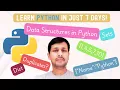 Master Data Structures in Python - Lists Tuples Sets Dict Learn Python in Just 7 Days Day 4