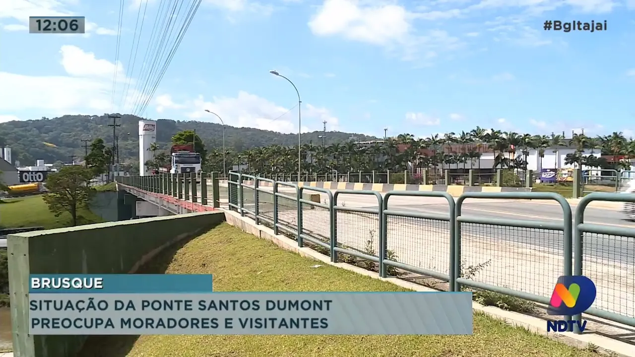 Comunidade preocupada com situação de ponte em Brusque