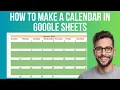How To Make A Calendar In Google Sheets
