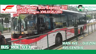 BUS RIDE 033 FIRST METRO BUS EXPRESS 811
