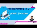 Programming in C In English 7 - printf function By Dr Ashwin Dobariya