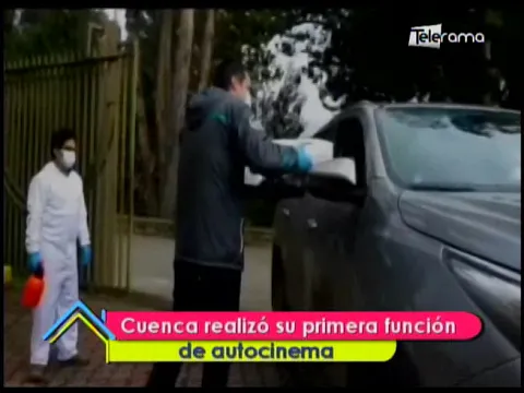 Cuenca realizó su primera función de autocinema
