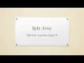 Split array using C