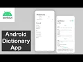 Android dictionary app created on android studio with external database