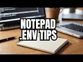 How to make a env file notepad