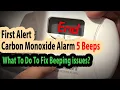 First Alert Carbon Monoxide Alarm 5 Beeps How To Stop this Beeping Issue