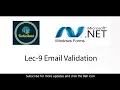 Lec-9 Email Validation for TextBox WINFORM C Tutorial