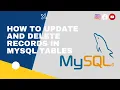 Update and Delete query in MySql How to update or delete record from mysql table