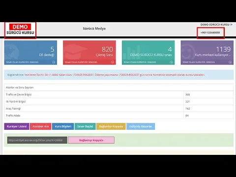Ehliyet E-Sınav Uygulaması Nasıl Kullanılır? (Kurs Paneli)