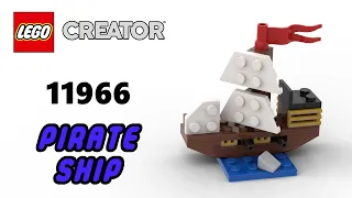 LEGO 11966 PIRATE SHIP | LEGO Creator Magazine Gift 3D INSTRUCTIONS