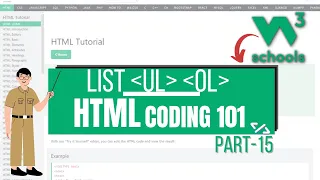 HTML Coding 101 15 HTML Lists HTML Order and UnOrder List