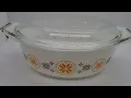 VINTAGE PYREX TOWN and COUNTRY 1 QT OVAL CASSEROLE DISH