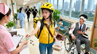 لا أحد اهتم بالرئيس المصاب فقط فتاة التوصيل الطيبة أنفقت آخر نقودها لنقله لمشفى فوقع في حبها فور ا 