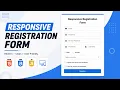 How to Create Responsive Registration Form in HTML CSS Responsive Registration Form