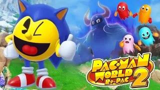 Pac-Man World 2 Re-Pac - Full Game Walkthrough with Sonic DLC included
