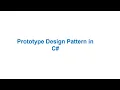 Prototype Design Pattern in C with Examples
