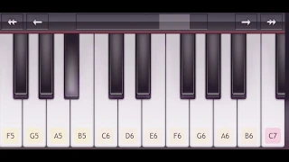 10 تعليم عزف اغنية وحشتيني راشد الماجد على بيانو الجوال 