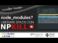 Coder Tools npkill elimina tutte le cartelle node - modules in pochi click
