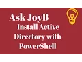 Install Acive Directory with PowerShell in Windows Server 2012