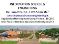 VTU PYTHON18CS55 M3L4 MINIPROJECT QUIZ GENERATION