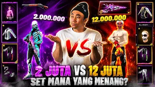 AKUN EPEP 2 JUTA VS 12 JUTA YANG 2 JUTA INI BENERAN SEGACOR ITU? #freefire #booyahmerdeka