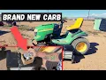 How-to install a new carburetor on a John Deere L120 lawn lawnmower