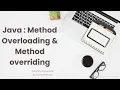 Java Method Overloading Overriding