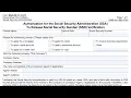 Form SSA 89 walkthrough Authorization for the SSA to release Social Security Number Verification